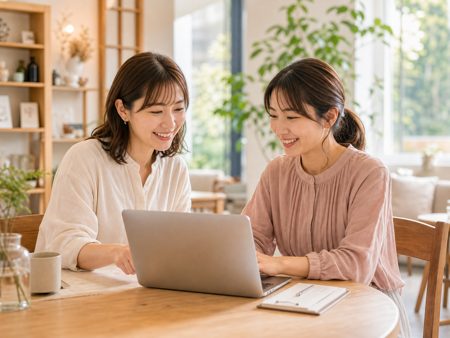 小さなお店のWeb導線について相談する様子